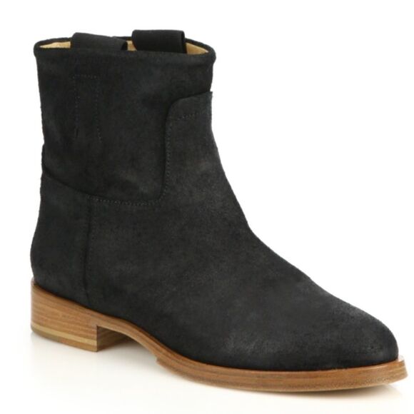 Rag & Bone Holly Suede Flat Ankle Boots - Picture 1 of 7